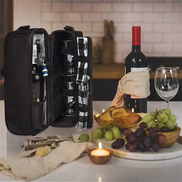 Luxury Portable Wine Gift Padded Carrier Tote Cooler Bag