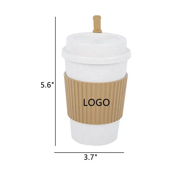 16oz eco-friendly cup with a lid