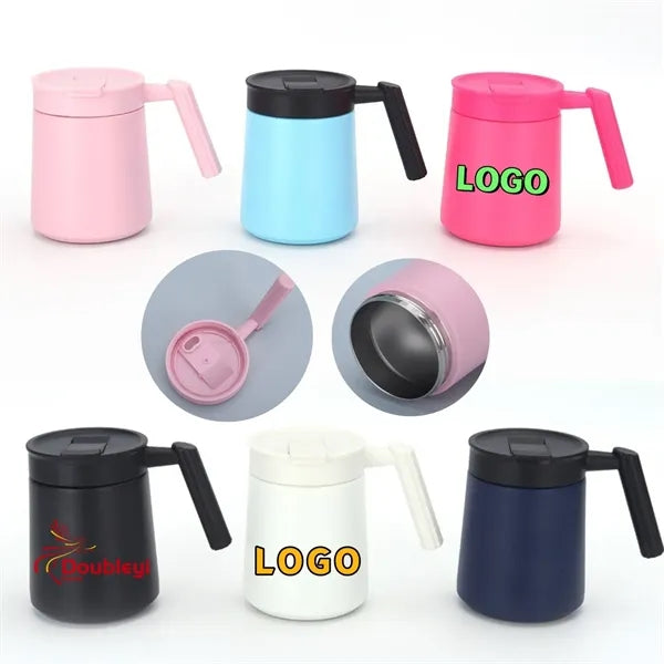 17oz Insulated Stainless Steel Travel Coffee Mug with Handle