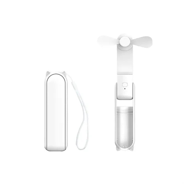 Mini Usb Rechargeable Folding Fans With Power Bank