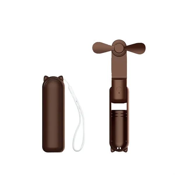 Mini Usb Rechargeable Folding Fans With Power Bank