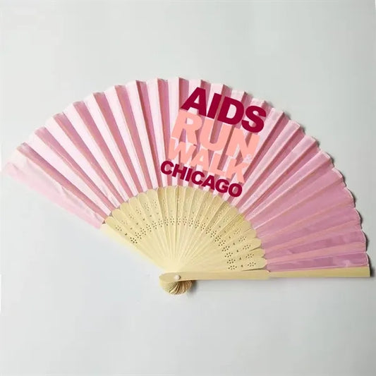 8" Bamboo Frame Crafted Folding Cloth Fan