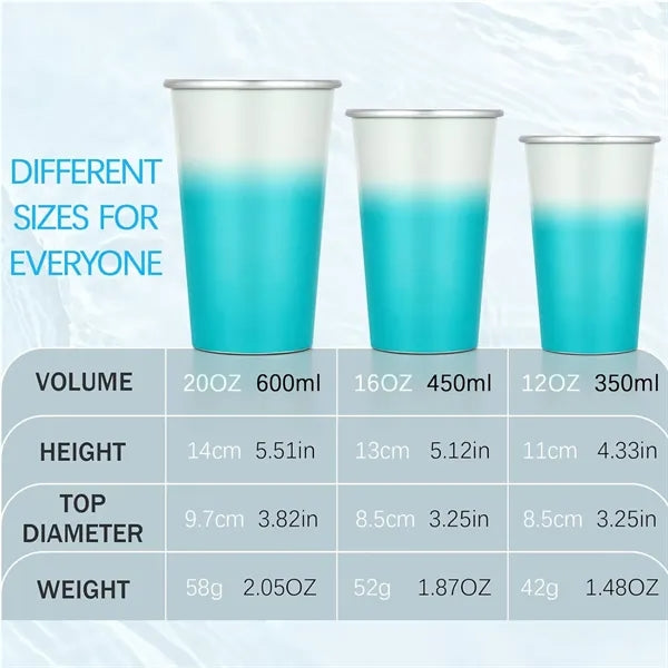 16 Oz Changing Ball Aluminum Cups
