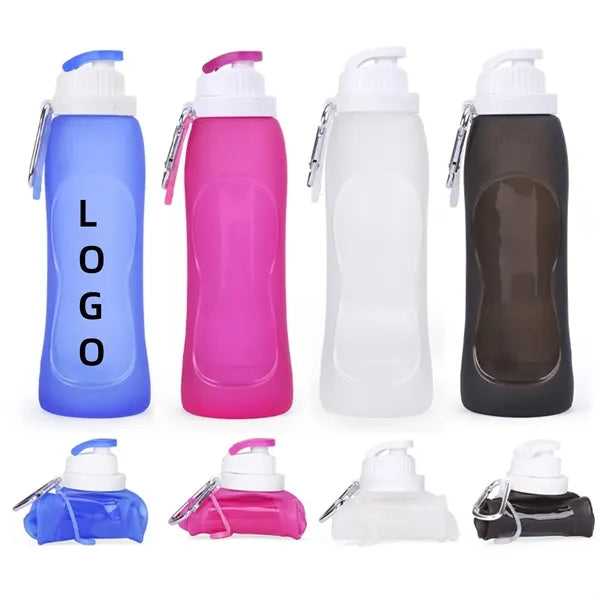 17 Oz Foldable Silicone Water Bottle
