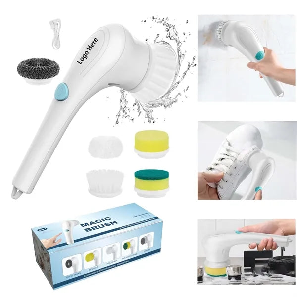 Rechargeable Electric Cleaning Brush 5 In 1