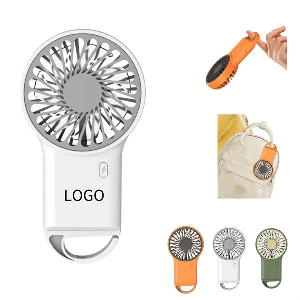 Outdoor Camping Handheld Fan with Hooks