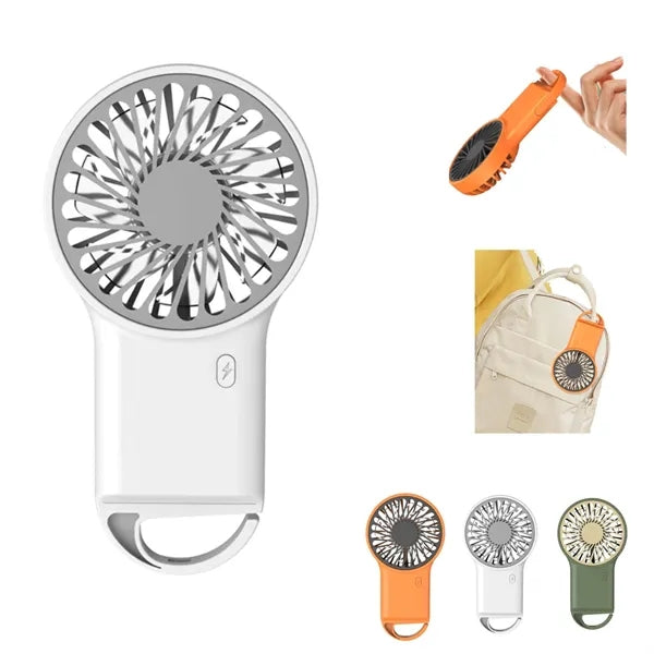 Outdoor Camping Handheld Fan with Hooks
