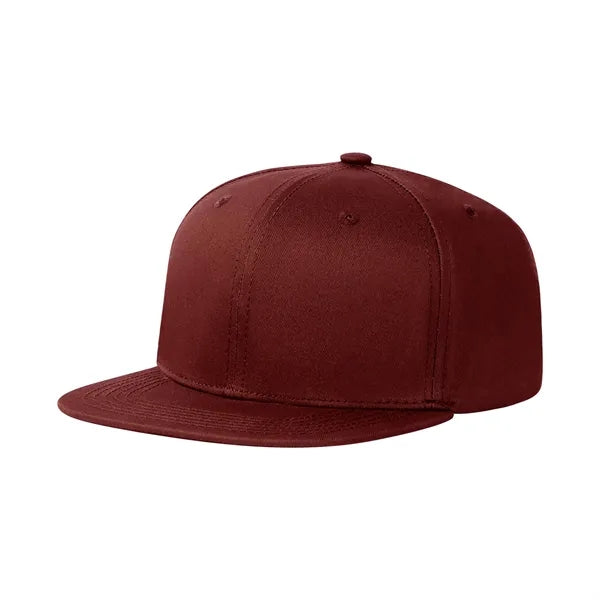 Cotton Twill Flat Visor 6 Panel Baseball Cap