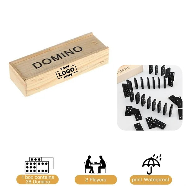 Wooden Box Set Of Dominos