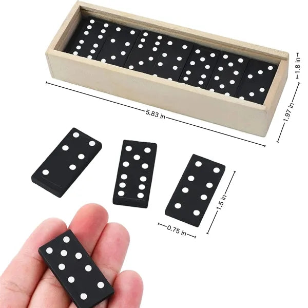Wooden Box Set Of Dominos