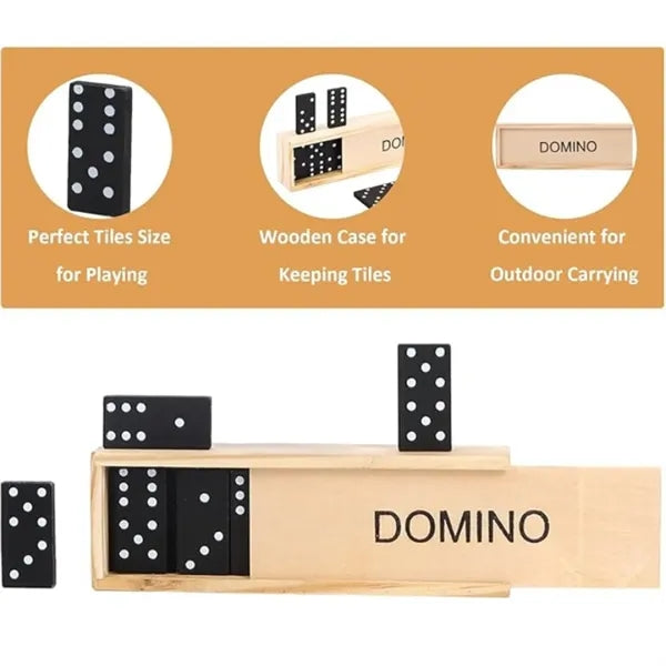 Wooden Box Set Of Dominos