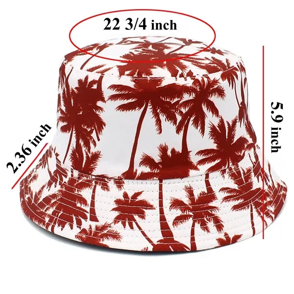 Floral Printed Hawaiian Fisherman Bucket Hat
