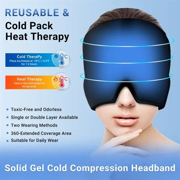 Headache Relieving Ice Facial Mask Cap