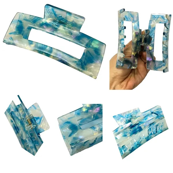 Retro 3.94Inch Large Rectangular Acetate Hair Clip