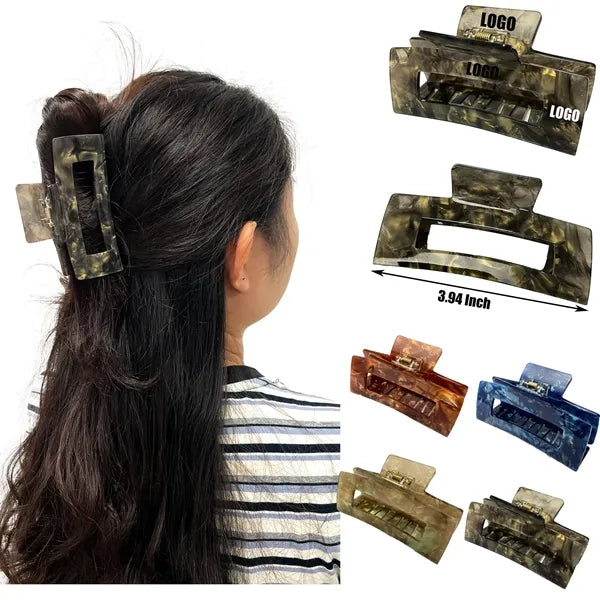 Fashion 3.94Inch Large Rectangular Acetate Hair Clip