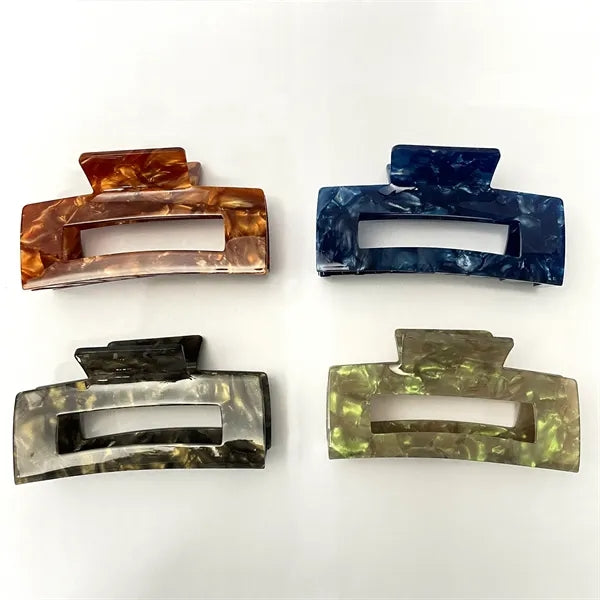 Fashion 3.94Inch Large Rectangular Acetate Hair Clip