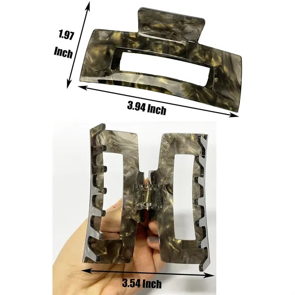 Fashion 3.94Inch Large Rectangular Acetate Hair Clip