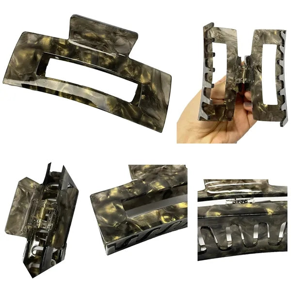 Fashion 3.94Inch Large Rectangular Acetate Hair Clip