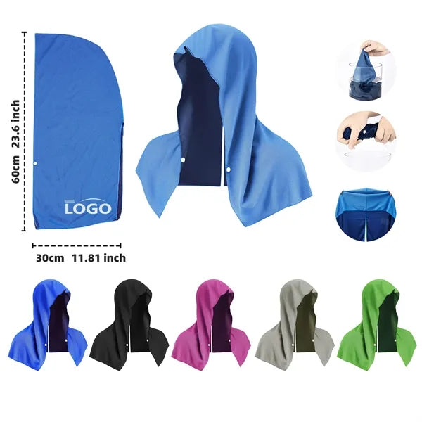 Quick-Dry Hooded Sports Towel - Moisture Wicking & Breathabl