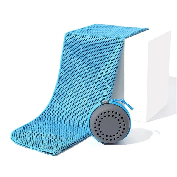 Instant Cooling Sports Towel for Gym w/ EVA Storage Case