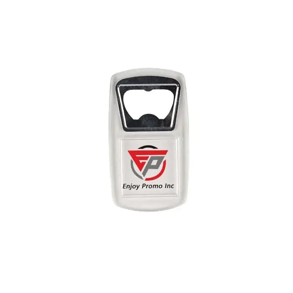 Full-Color Sticker Logo Acrylic Bottle Opener with Keychain