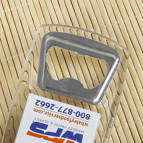 Full-Color Sticker Logo Acrylic Bottle Opener with Keychain