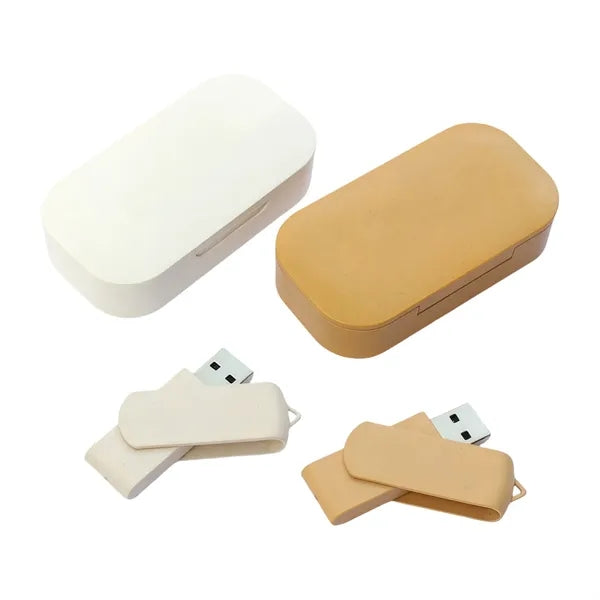 Wheat Straw USB Flash Drive with Case