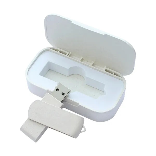 Wheat Straw USB Flash Drive with Case