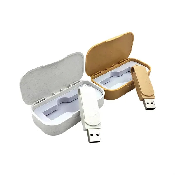 Wheat Straw USB Flash Drive with Case