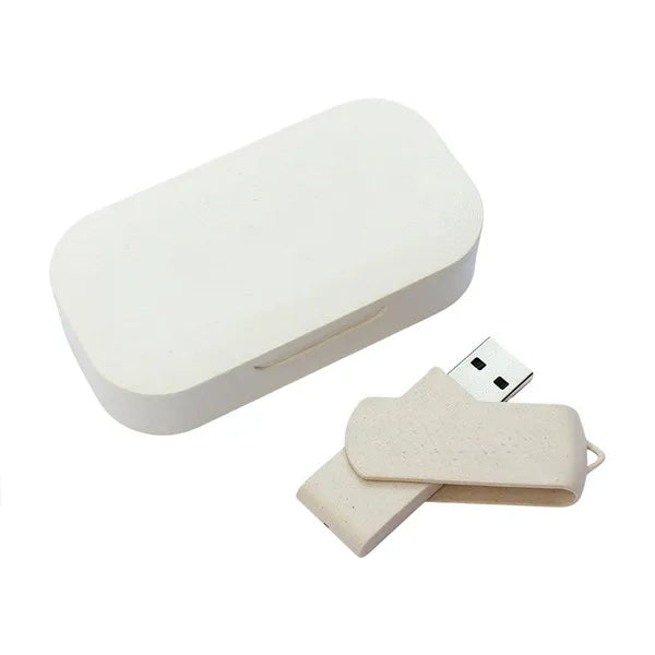 Wheat Straw USB Flash Drive with Case