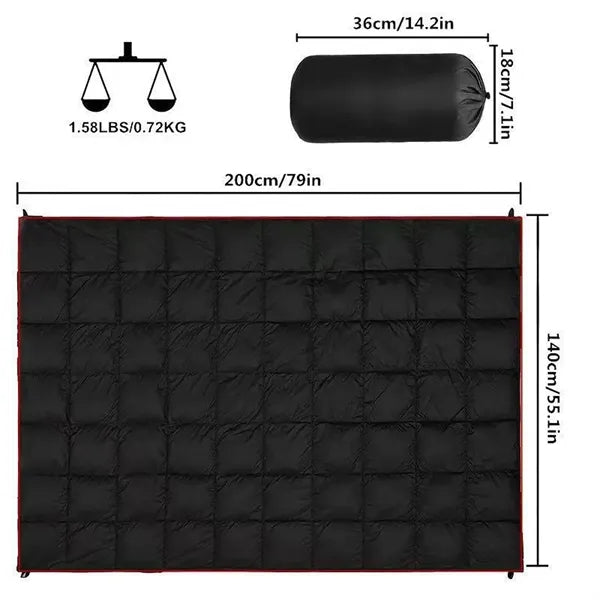 Outdoor waterproof down gravity blanket