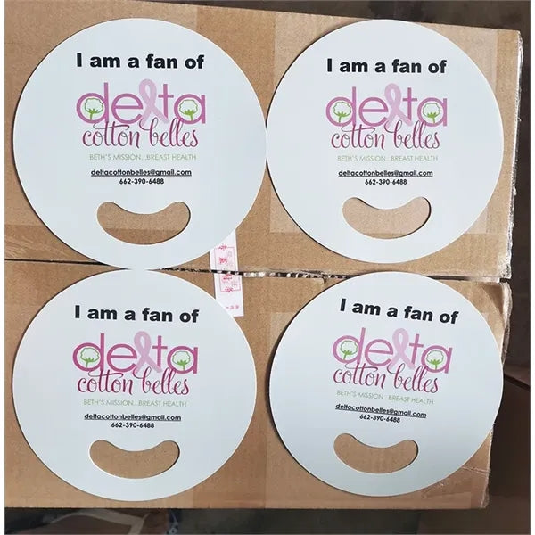 Round PP Plastic Hand Fan