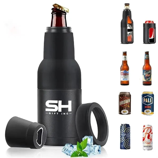 Beer Bottle and Can Cooler W/ Beer Opener