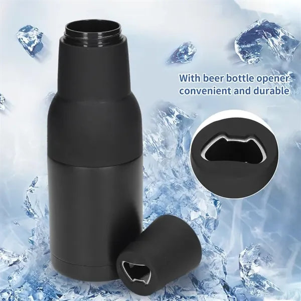 Beer Bottle and Can Cooler W/ Beer Opener