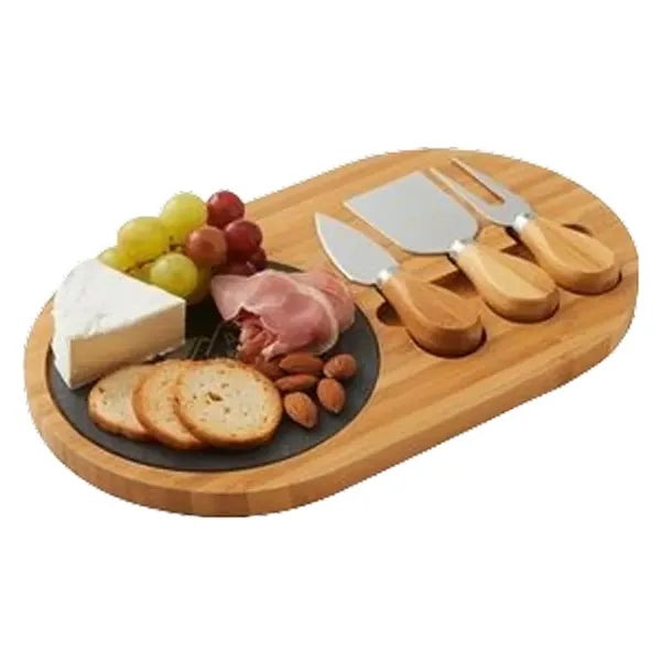 Bamboo Cheese Board Set