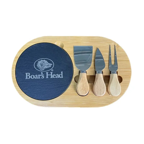 Bamboo Cheese Board Set