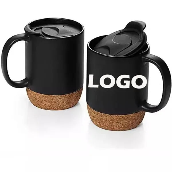 12OZ Cork Base Bottom Ceramic Mug Cup