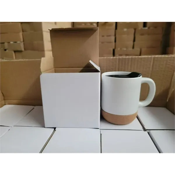 12OZ Cork Base Bottom Ceramic Mug Cup