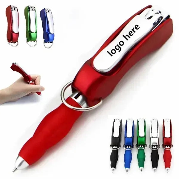 Multi-Function Nail Clipper Pen Keychain