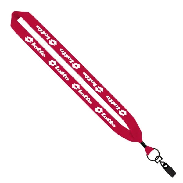 1" Cotton Lanyard with Metal Crimp & Swivel Snap Hook