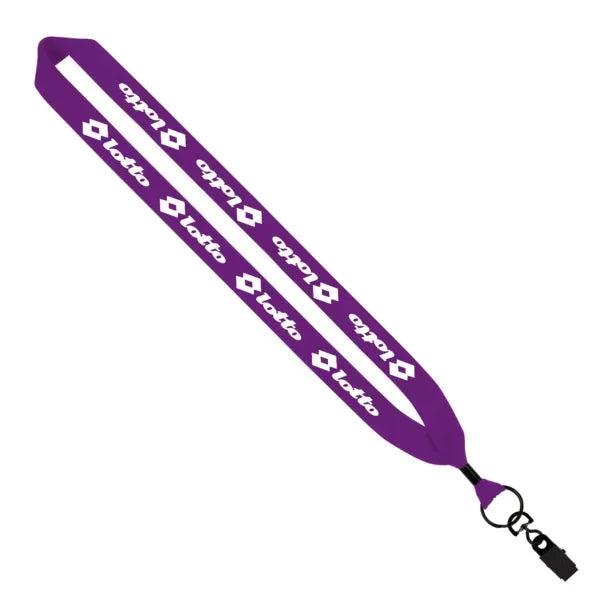 1" Cotton Lanyard with Metal Crimp & Swivel Snap Hook