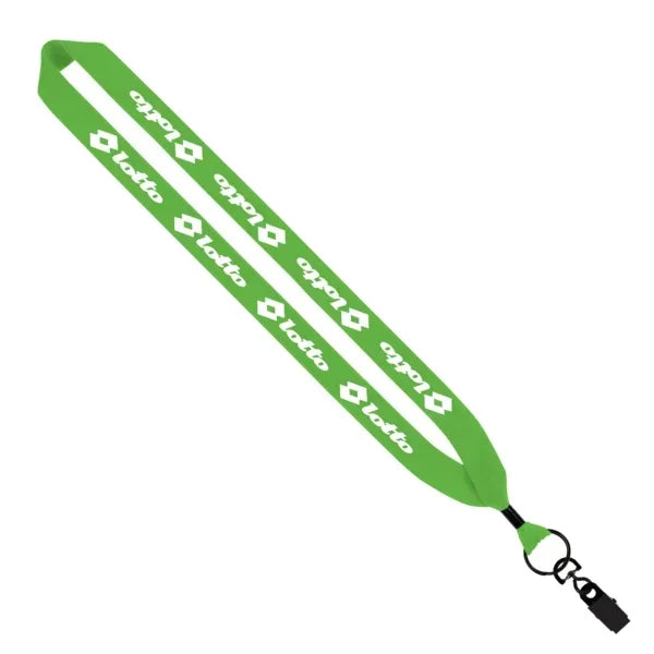 1" Cotton Lanyard with Metal Crimp & Swivel Snap Hook