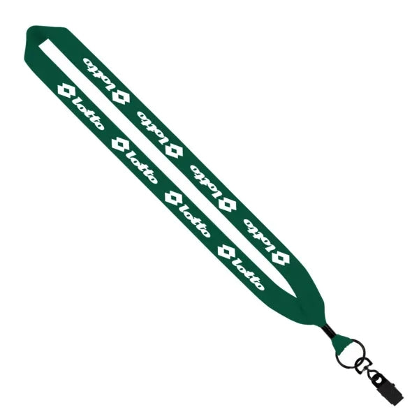 1" Cotton Lanyard with Metal Crimp & Swivel Snap Hook