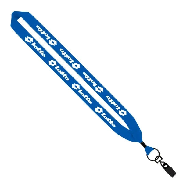 1" Cotton Lanyard with Metal Crimp & Swivel Snap Hook