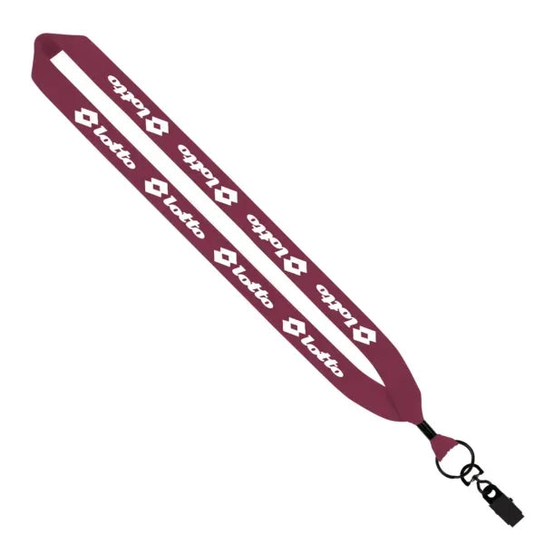 1" Cotton Lanyard with Metal Crimp & Swivel Snap Hook