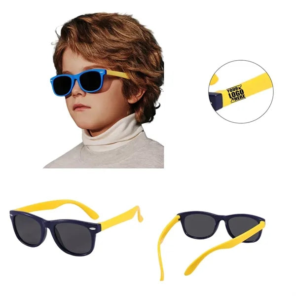 5in Kids Polarized Sunglasses w/ Silicone Frame
