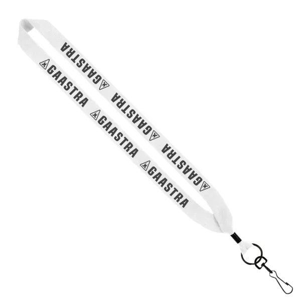 1" Cotton Lanyard with Metal Crimp & Swivel Snap Hook