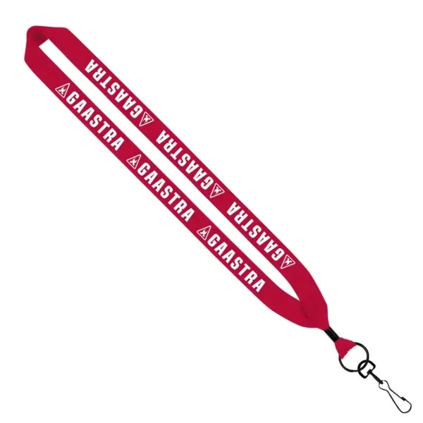 1" Cotton Lanyard with Metal Crimp & Swivel Snap Hook