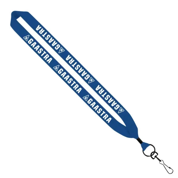 1" Cotton Lanyard with Metal Crimp & Swivel Snap Hook