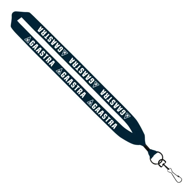 1" Cotton Lanyard with Metal Crimp & Swivel Snap Hook